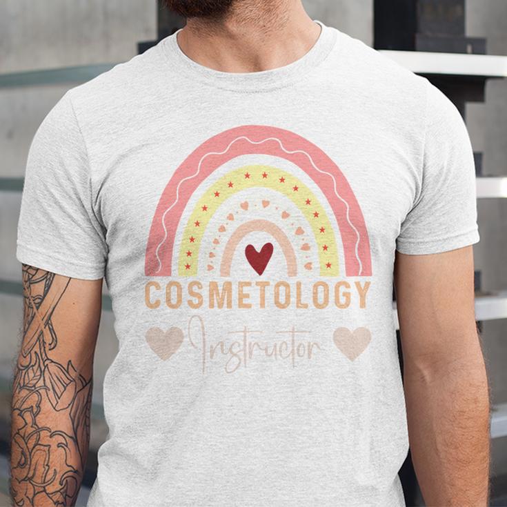 Cosmetology Instructor Cosmetologist Graduation Rainbow Unisex Jersey T-Shirt