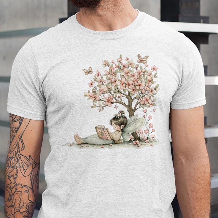 Cute Fairy Reading Fairycore Aesthetic Book Lover Unisex Jersey T-Shirt Cute Fairy Reading Fairycore Aesthetic Book Lover Unisex Jersey T-Shirt