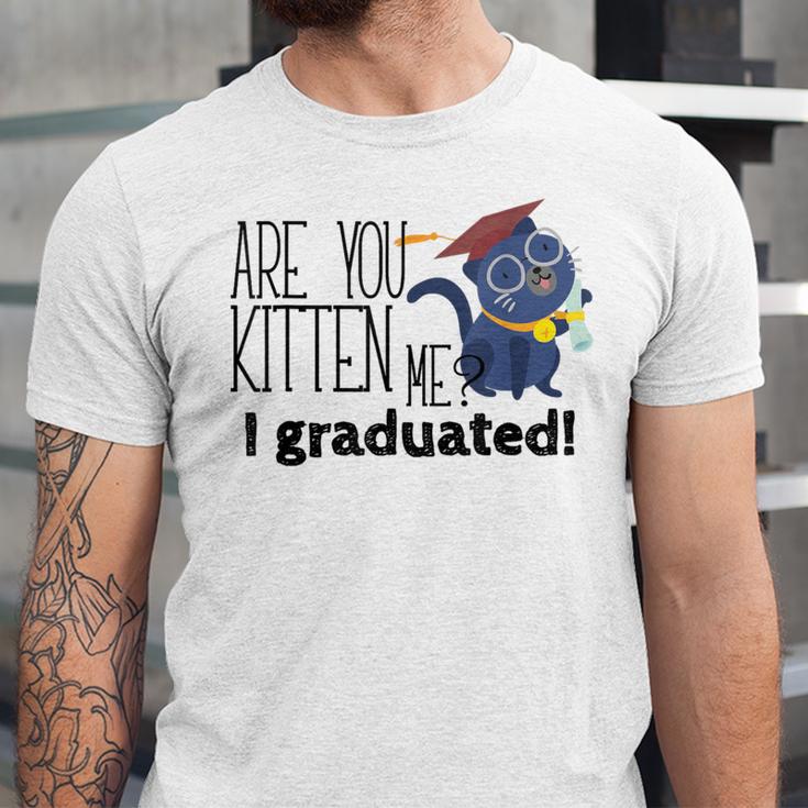 Cute Graduation Cat Masters High School T-Shirt For Men Women Kids Unisex Jersey T-Shirt