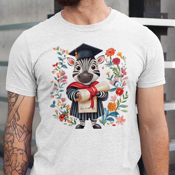 Cute Graduation Zebra Holding DiplomaShirt Unisex Jersey T-Shirt
