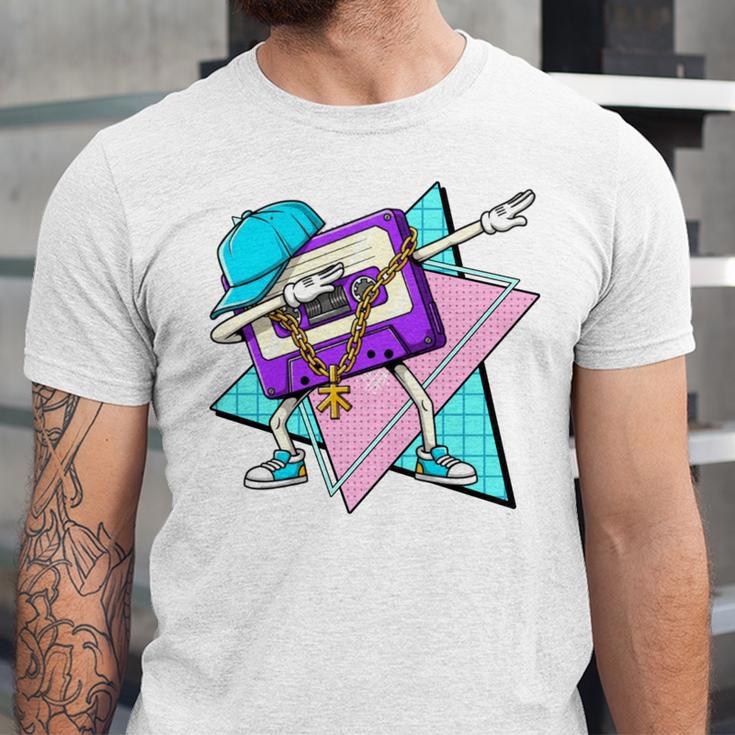 Dabbing Cassette Tape 70s 80s 80s Outfit Nostalgia Unisex Jersey T-Shirt