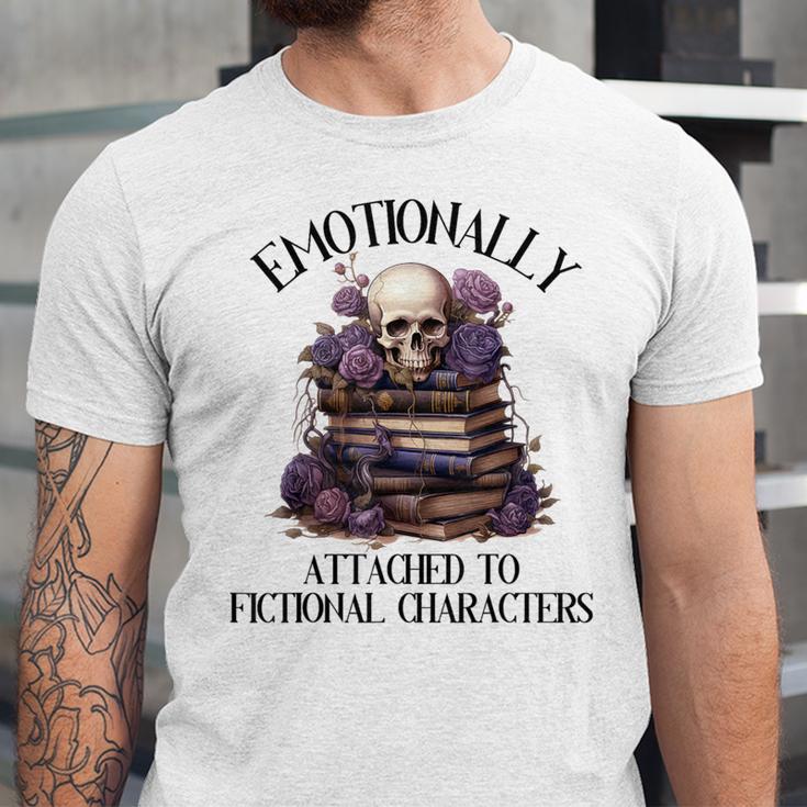 Dark Romance Book Emotionally Attached Fictional Characters Unisex Jersey T-Shirt Dark Romance Book Emotionally Attached Fictional Characters Unisex Jersey T-Shirt