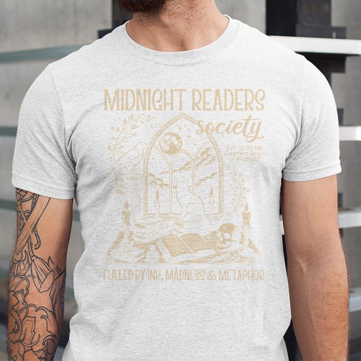 Dark Romance Book Lover Midnight Reading Readers Society Unisex Jersey T-Shirt
