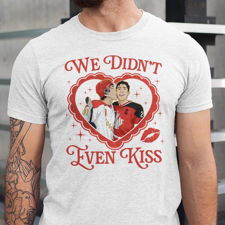 We Didn't Even Kiss Hockey Romance Book Unisex Jersey T-Shirt We Didn't Even Kiss Hockey Romance Book Unisex Jersey T-Shirt