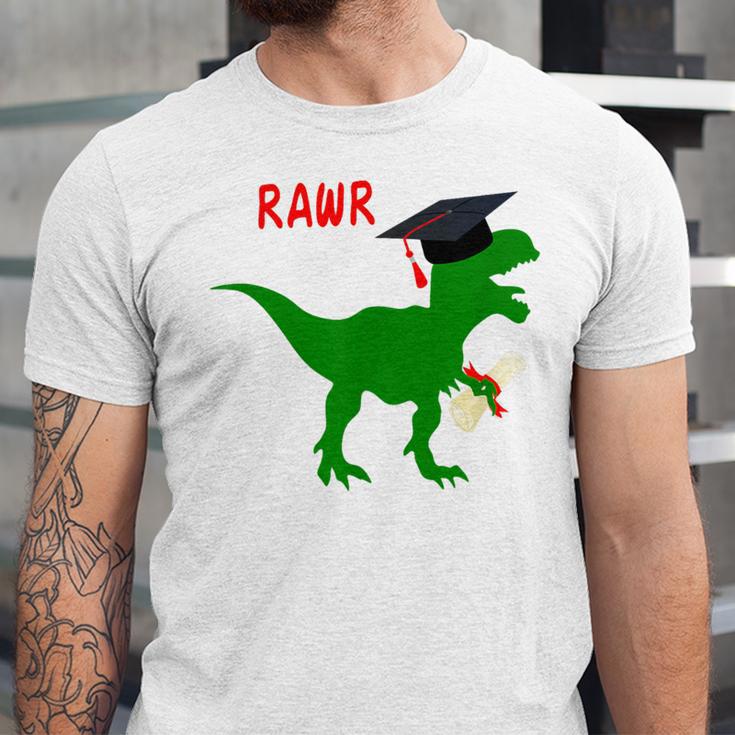 Dinosaur Rawr Diploma Graduate Graduation Unisex Jersey T-Shirt