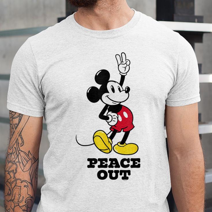 Disney Mickey Mouse Peace Out Totally Retro Graduation Unisex Jersey T-Shirt