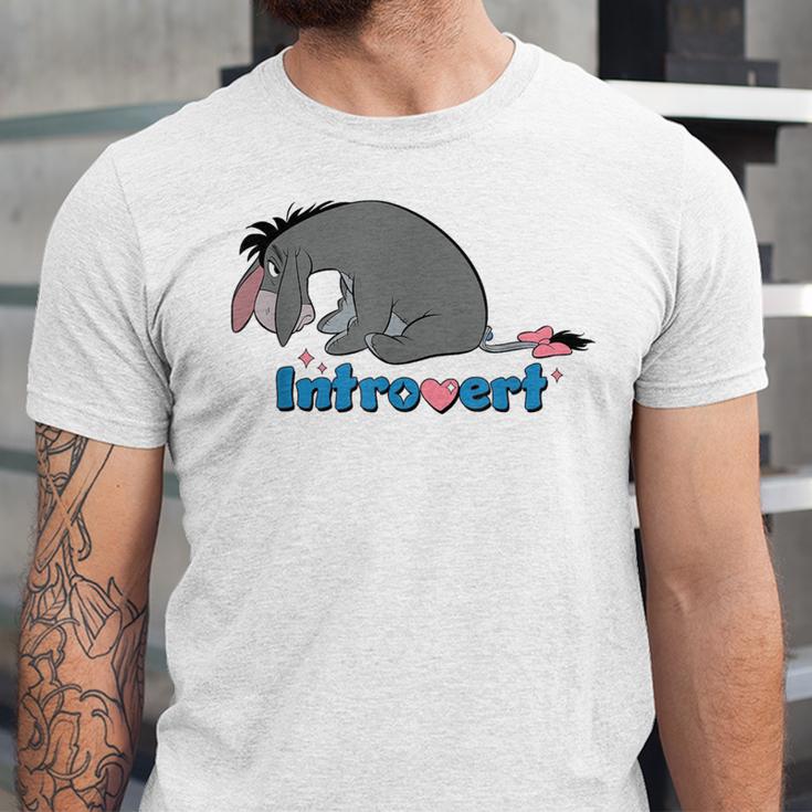 Disney Winnie The Pooh Introvert Eeyore Logo Unisex Jersey T-Shirt Disney Winnie The Pooh Introvert Eeyore Logo Unisex Jersey T-Shirt