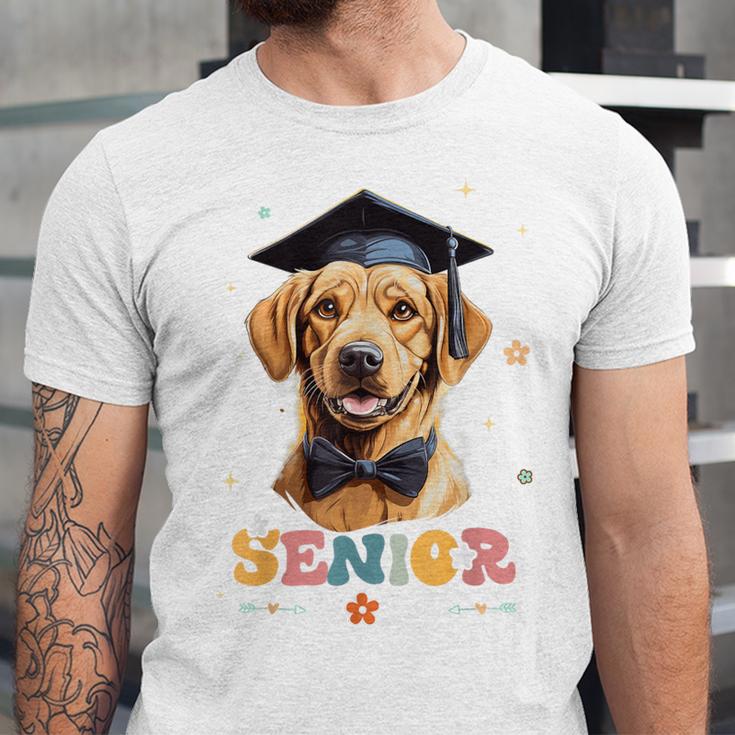 Dog Class Of 2024 Graduation Senior 2024 Men Women Girls Kids Unisex Jersey T-Shirt