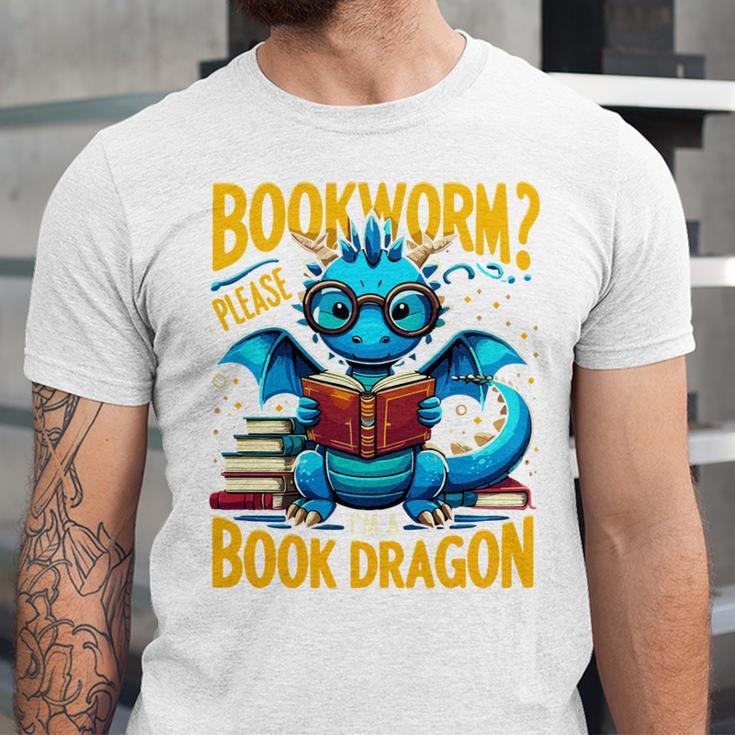 Dragon Bookworm Please I'm A Book Dragon Unisex Jersey T-Shirt Dragon Bookworm Please I'm A Book Dragon Unisex Jersey T-Shirt