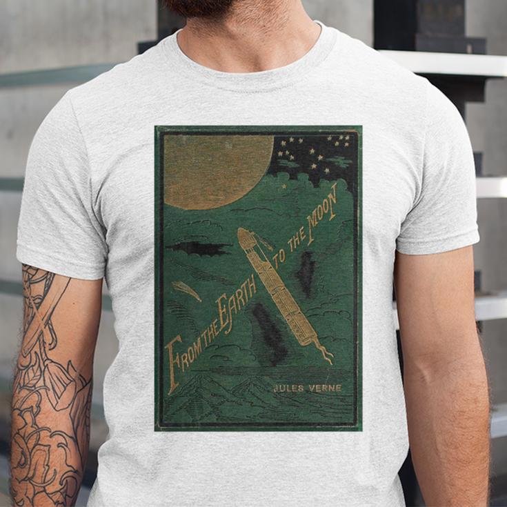 From The Earth To The Moon Book Cover 1874 Premium Unisex Jersey T-Shirt
