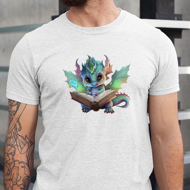Easily Distracted By Dragon And Books Introvert Shirt Unisex Jersey T-Shirt