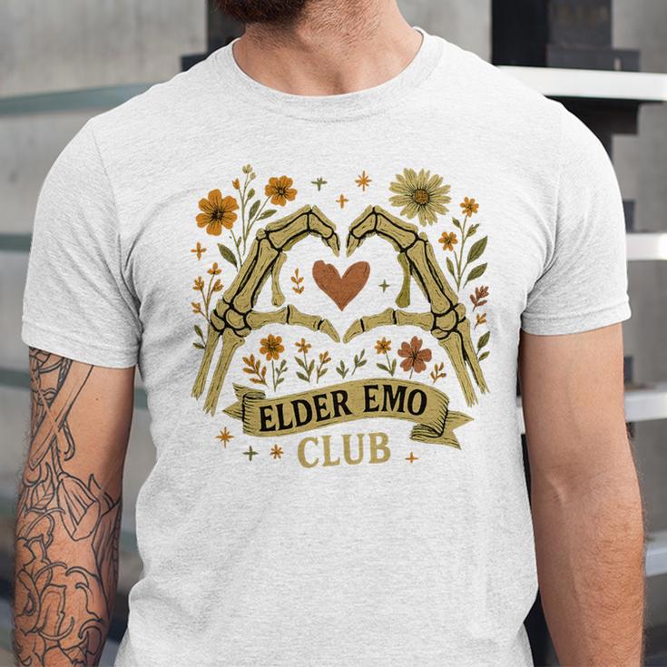 Elder Emo Club Skeleton Hands Heart Nostalgia Premium Tri-Blend Unisex Jersey T-Shirt Elder Emo Club Skeleton Hands Heart Nostalgia Premium Tri-Blend Unisex Jersey T-Shirt