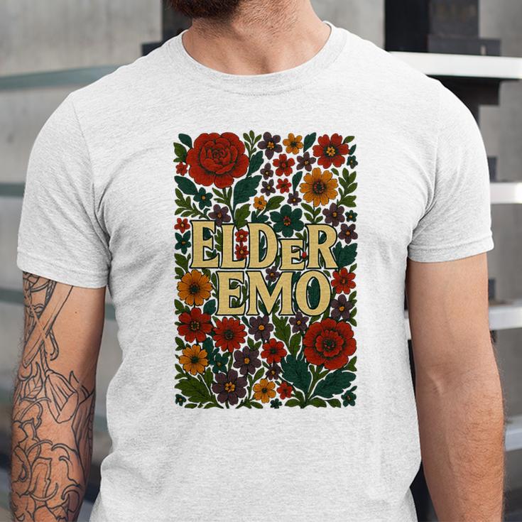 Elder Emo Floral Gothic Vintage Nostalgia Premium Tri-Blend Unisex Jersey T-Shirt Elder Emo Floral Gothic Vintage Nostalgia Premium Tri-Blend Unisex Jersey T-Shirt