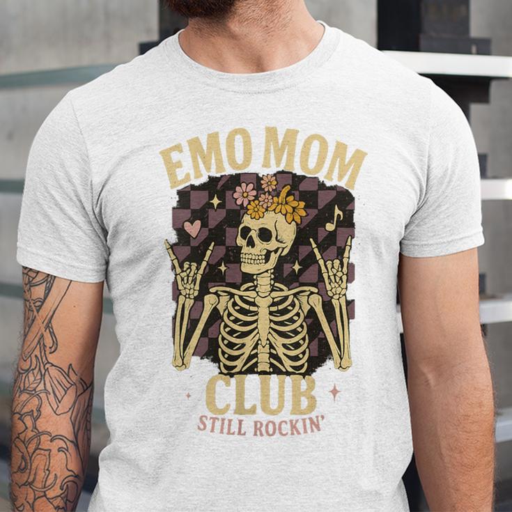 Emo Mom Club Still Rockin Skeleton Nostalgia Women Mother Unisex Jersey T-Shirt