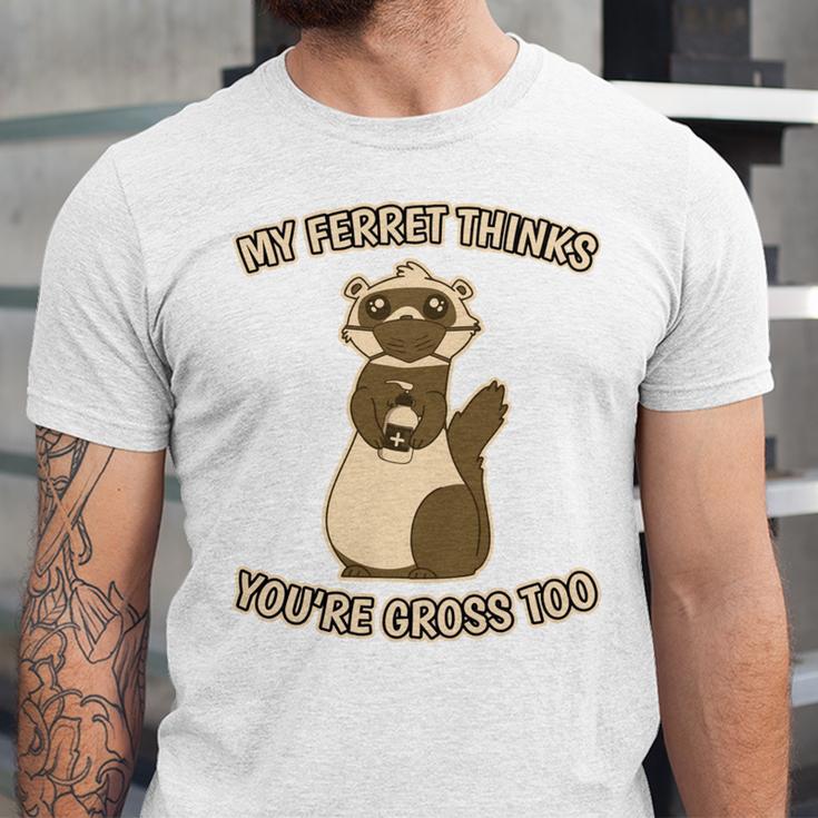Ew People Ferret Saying Mask Introvert Ferrets Unisex Jersey T-Shirt Ew People Ferret Saying Mask Introvert Ferrets Unisex Jersey T-Shirt