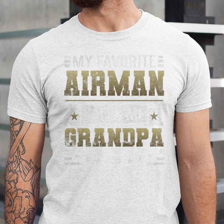 My Favorite Airman Calls Me Grandpa Airman Graduation Premium Unisex Jersey T-Shirt