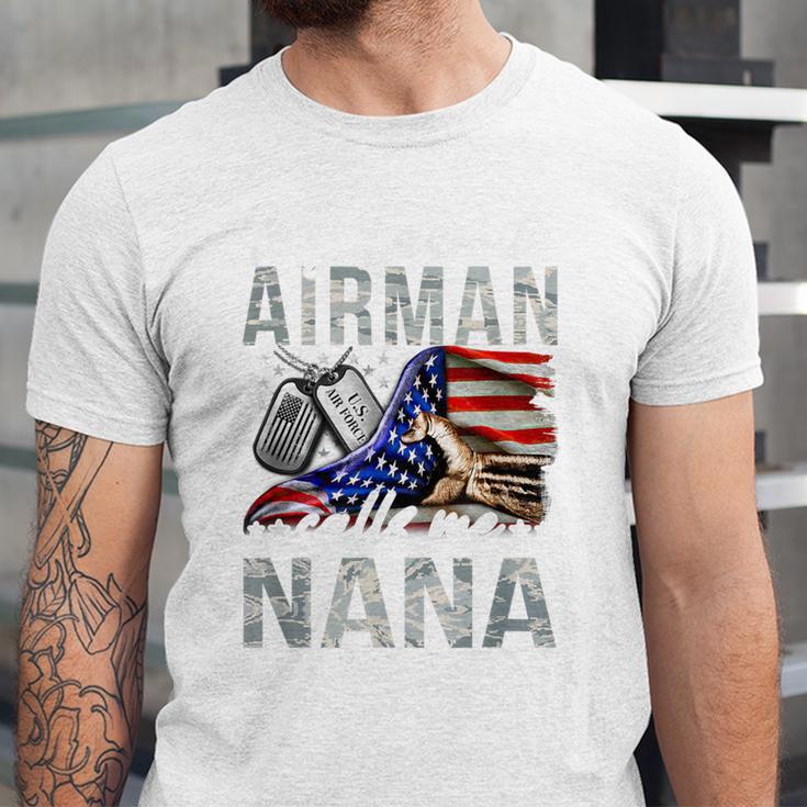 My Favorite Airman Calls Me Nana Air Force Graduation Nana Unisex Jersey T-Shirt