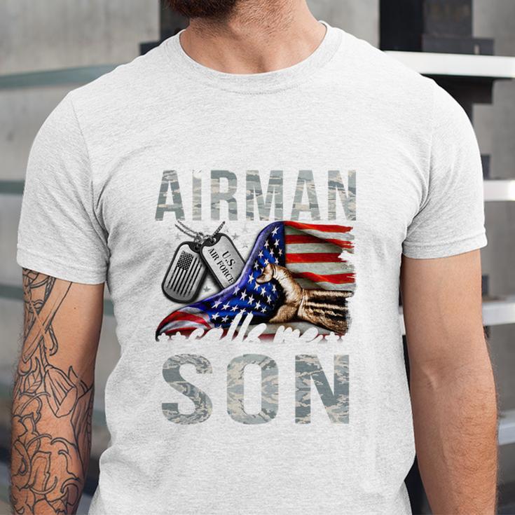 My Favorite Airman Calls Me Son Air Force Graduation Son Unisex Jersey T-Shirt