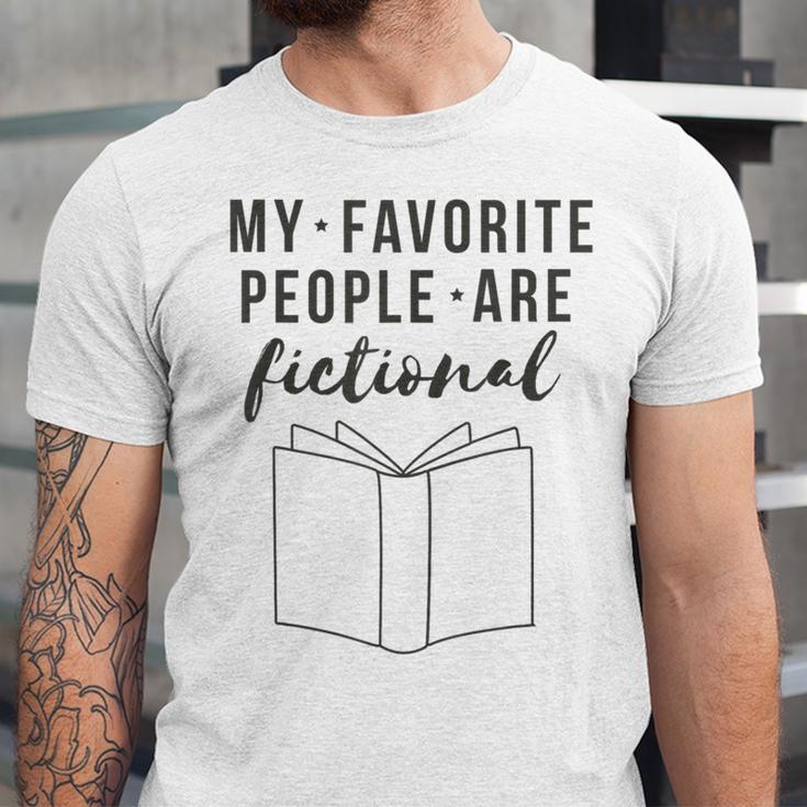My Favorite People Are Fictional Book Reader Lover Unisex Jersey T-Shirt