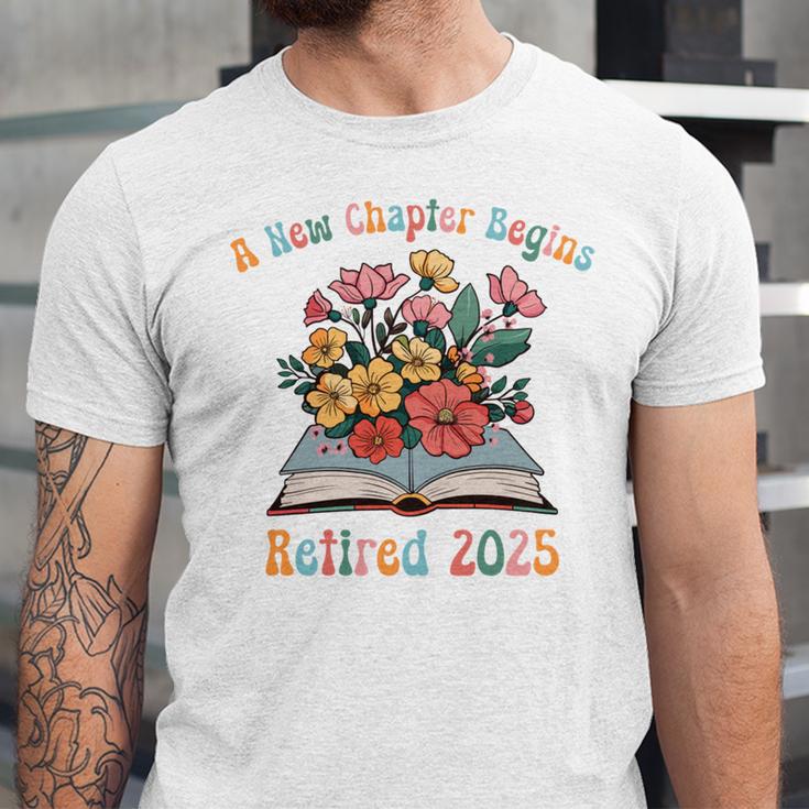 Floral Book Officially Retired 2025 A New Chapter Begins Unisex Jersey T-Shirt