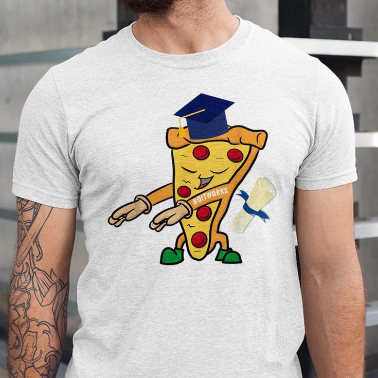 Flossing Pizza Dairy OIT For Dairy OIT Graduation Unisex Jersey T-Shirt