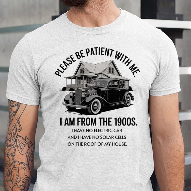 Forgive Me I'm From The 1900s No E-Car No SolarCells Premium Tri-Blend Unisex Jersey T-Shirt