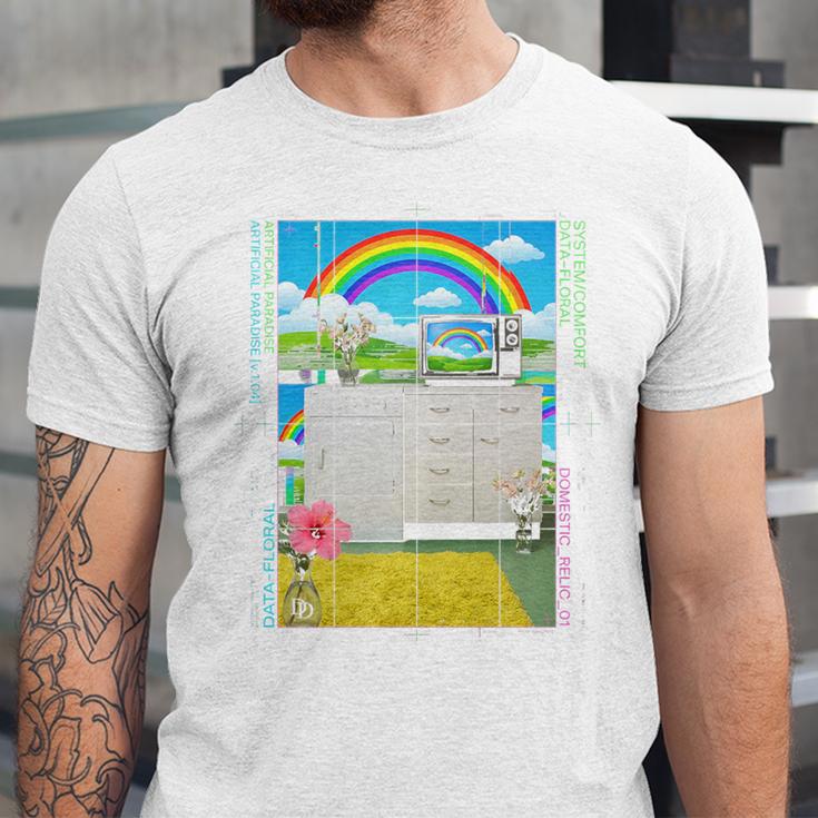 Frutiger Aero Aesthetic Rainbow Glitch Art Premium Tri-Blend Unisex Jersey T-Shirt Frutiger Aero Aesthetic Rainbow Glitch Art Premium Tri-Blend Unisex Jersey T-Shirt