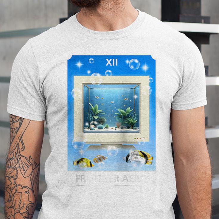 Frutiger Aero Aesthetic Tech Computer Aquarium Tarot Card Raglan Baseball Tee Unisex Jersey T-Shirt Frutiger Aero Aesthetic Tech Computer Aquarium Tarot Card Raglan Baseball Tee Unisex Jersey T-Shirt