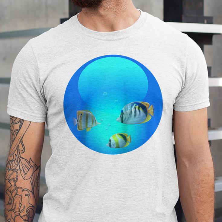 Frutiger Aero Aesthetic Tech Orb Fishes Raglan Baseball Tee Unisex Jersey T-Shirt