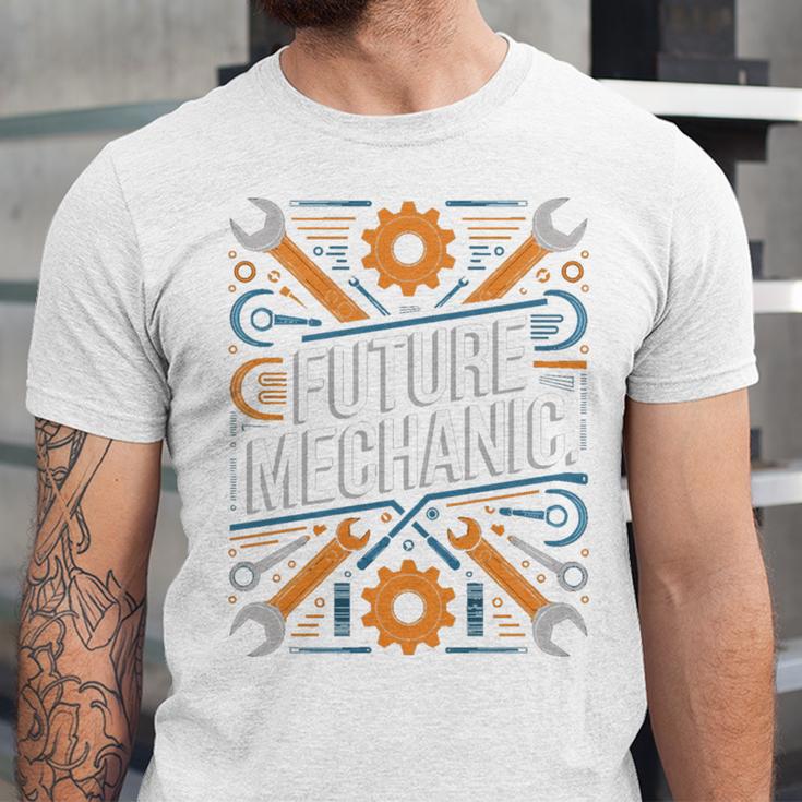 Future Mechanic Graduation School Kids Toddler Women Men Gag Unisex Jersey T-Shirt
