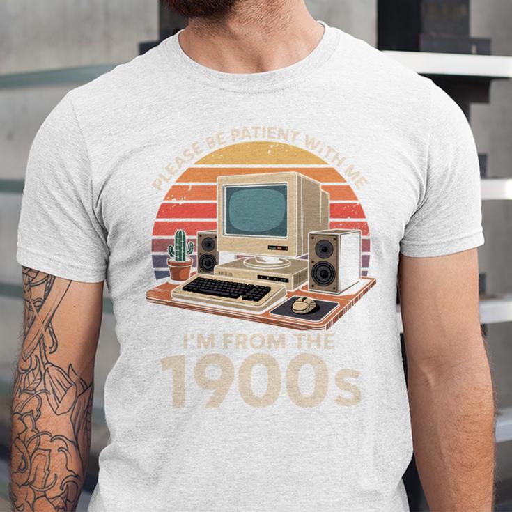 Geek Please Be Patient I'm From The 1900s Retro Computer PC Unisex Jersey T-Shirt Geek Please Be Patient I'm From The 1900s Retro Computer PC Unisex Jersey T-Shirt