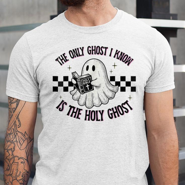 The Only Ghost I Know Is The Holy Ghost Ghost Read Book Unisex Jersey T-Shirt