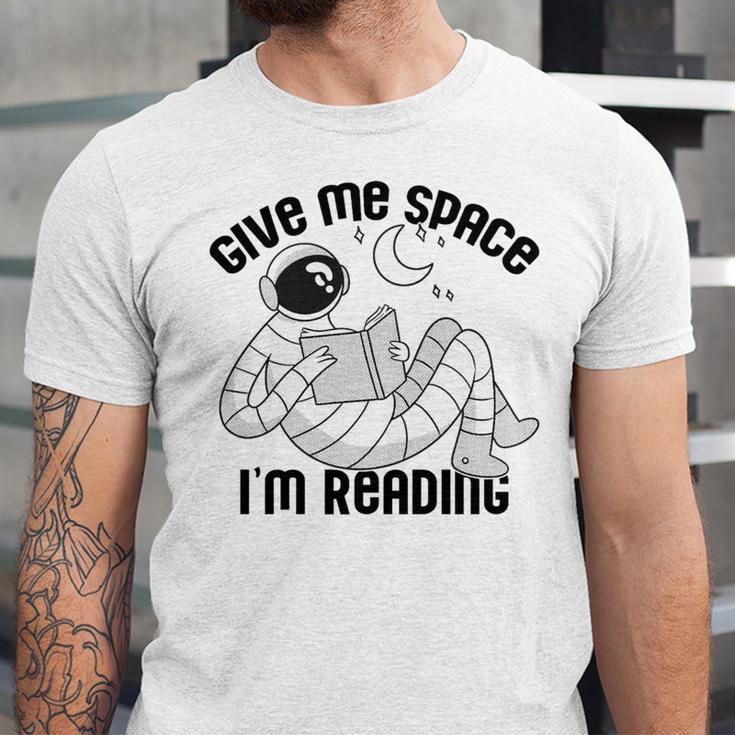 GIVE ME Space I'm Reading Kids Astronaut Book Reader Meme Premium Tri-Blend Unisex Jersey T-Shirt