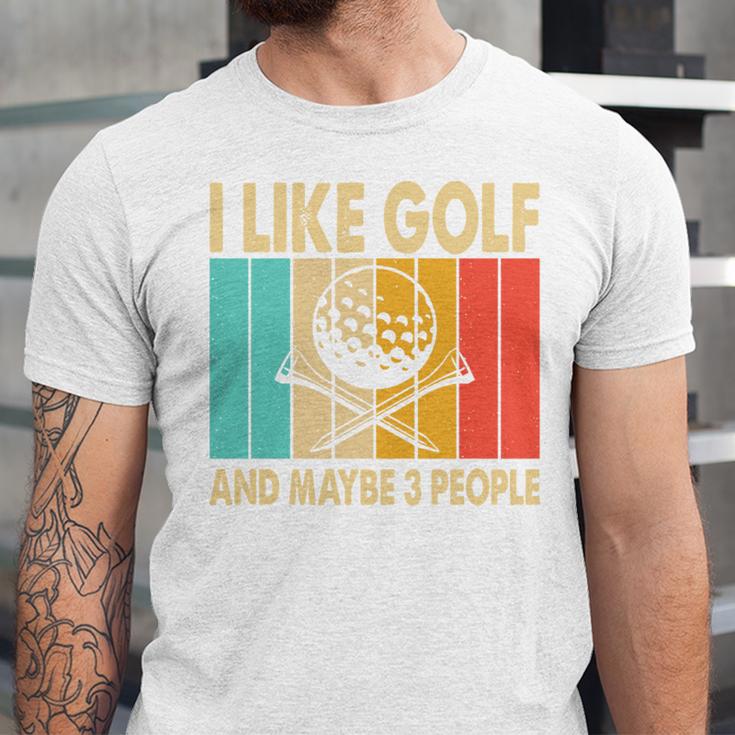 I Like Golf And Maybe 3 People Introvert Unisex Jersey T-Shirt I Like Golf And Maybe 3 People Introvert Unisex Jersey T-Shirt