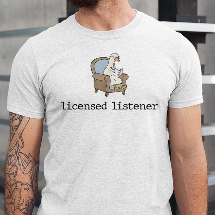 Goose Licensed Listener Psychology School Graduation Unisex Jersey T-Shirt