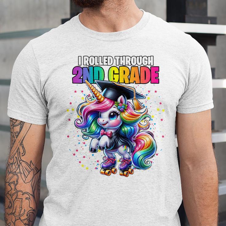 Graduation 2nd Grade Unicorn Roller Skate Girls Grad Unisex Jersey T-Shirt