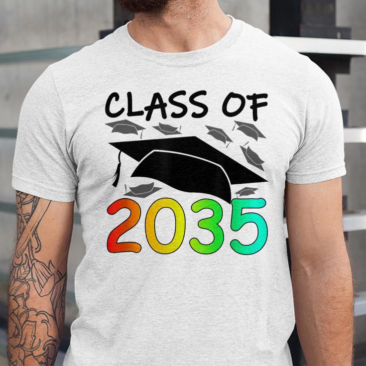 Graduation Class Of 2035 Hand Prints Space Pre-K -12th Grade Unisex Jersey T-Shirt