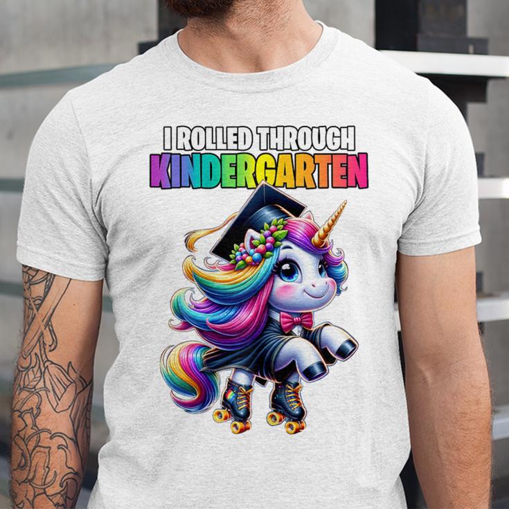Graduation Kindergarten Unicorn Roller Skate Girls Grad Unisex Jersey T-Shirt