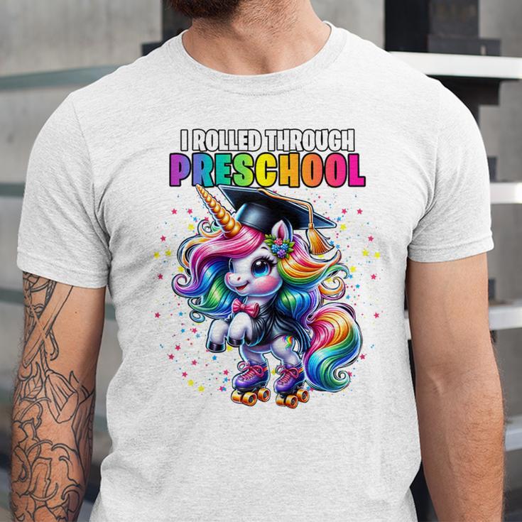 Graduation Preschool Unicorn Roller Skate Girls Pre-K Grad Unisex Jersey T-Shirt