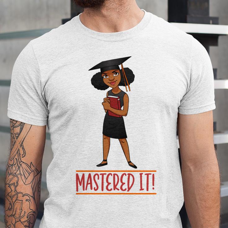 Graduation Woman Tshirt Black Melanin Masters Degree Unisex Jersey T-Shirt