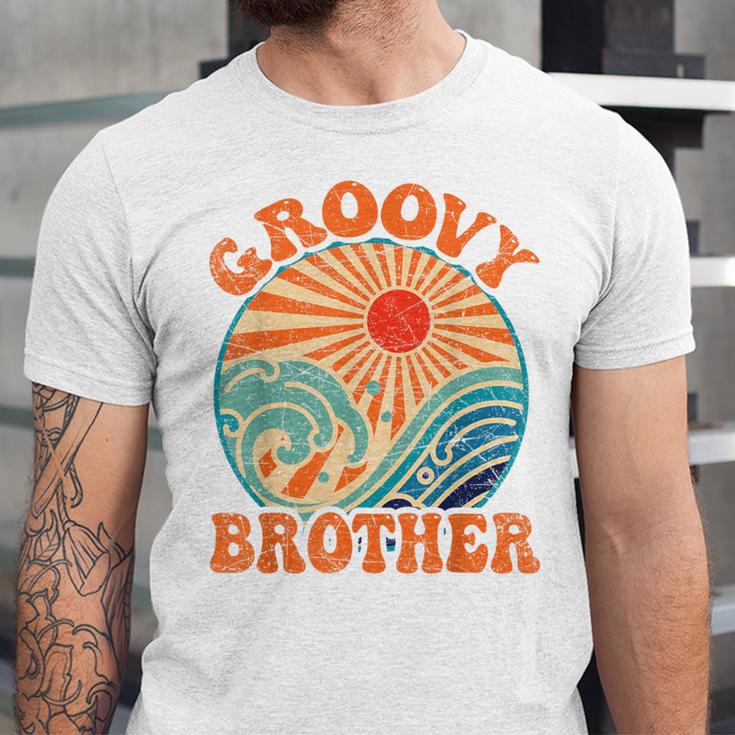 Groovy Brother 70s Aesthetic Nostalgia 1970's Retro Brother Unisex Jersey T-Shirt