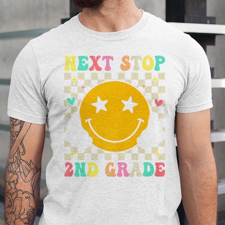 Groovy Next Stop 2nd Grade 1st Grade Graduation 2025 Premium Unisex Jersey T-Shirt