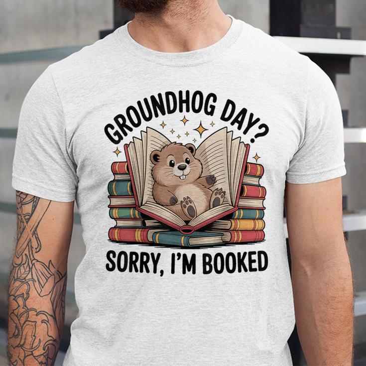 Groundhog Day Librarian Book Lover Reader Library Unisex Jersey T-Shirt