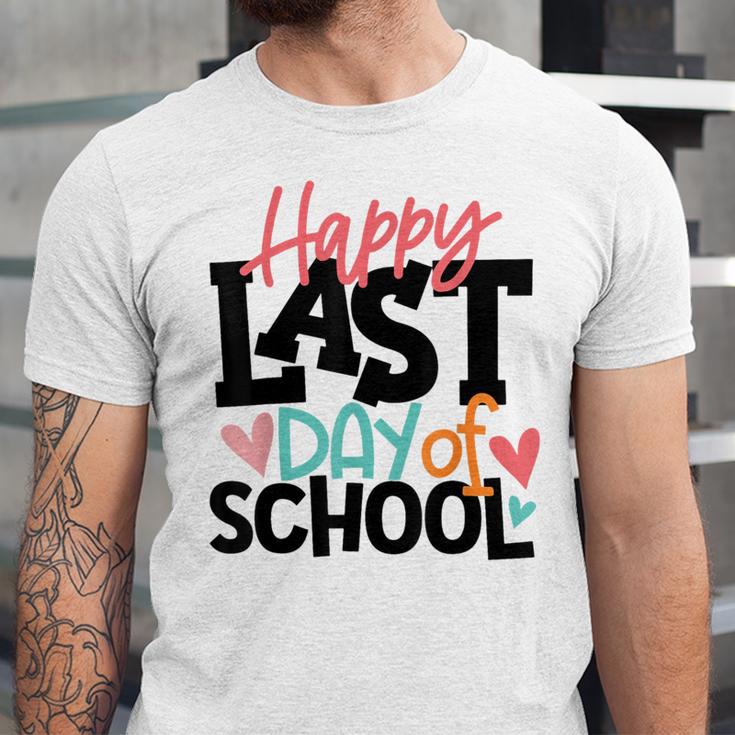 Happy Last Day Of School Kids Teacher Student Graduation Unisex Jersey T-Shirt