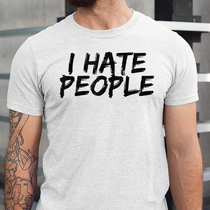 I Hate People Graffiti Introverts Meme Loner Unisex Jersey T-Shirt