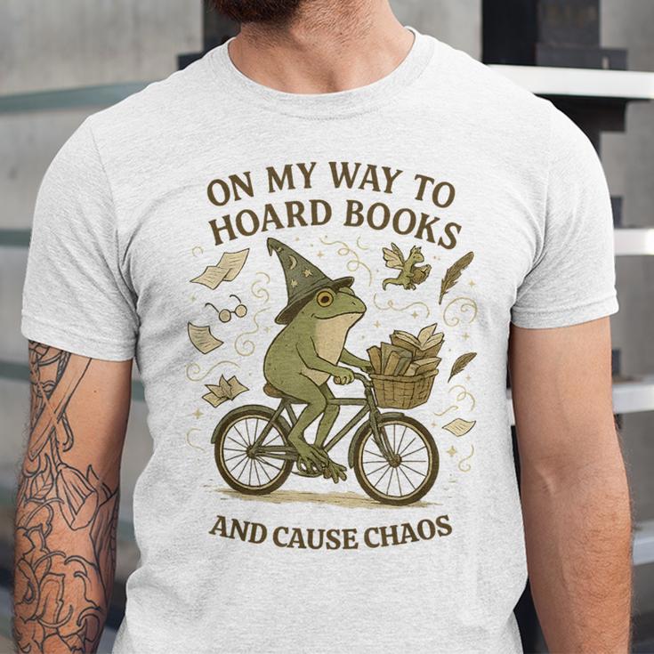On My Way To Hoard Books And Cause Chaos Tom Foolery Unisex Jersey T-Shirt On My Way To Hoard Books And Cause Chaos Tom Foolery Unisex Jersey T-Shirt