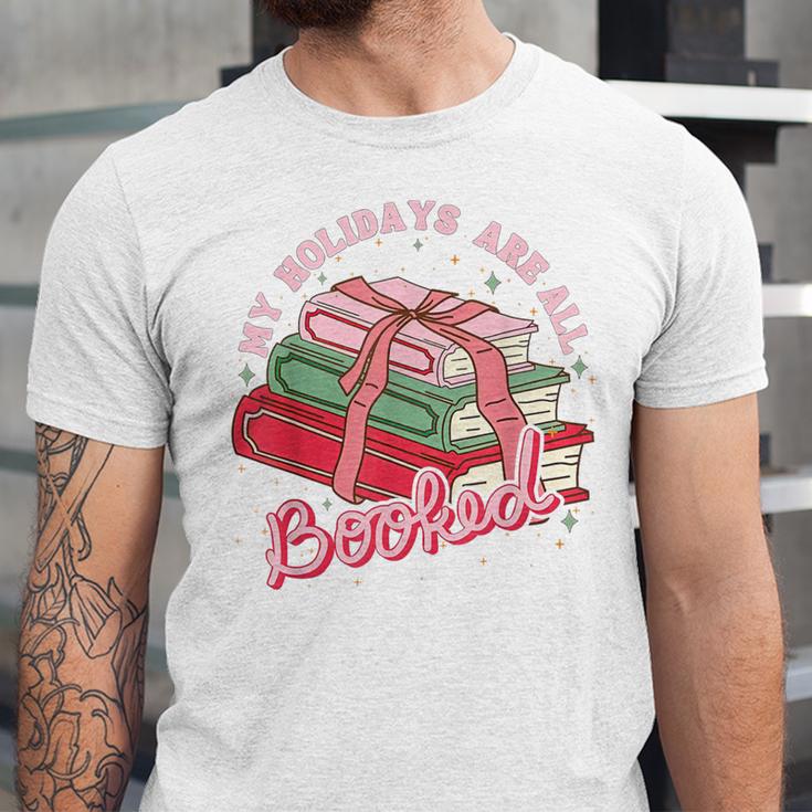 My Holidays Are All Booked Christmas Reading Books Bookish Unisex Jersey T-Shirt