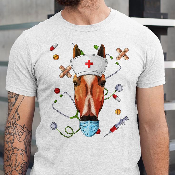 Horse Nurse RN ER Nursing School Graduation Unisex Jersey T-Shirt