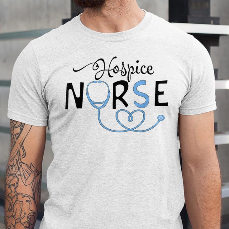 Hospice Nurse Doctor Graduation Medical Nursing RN Unisex Jersey T-Shirt