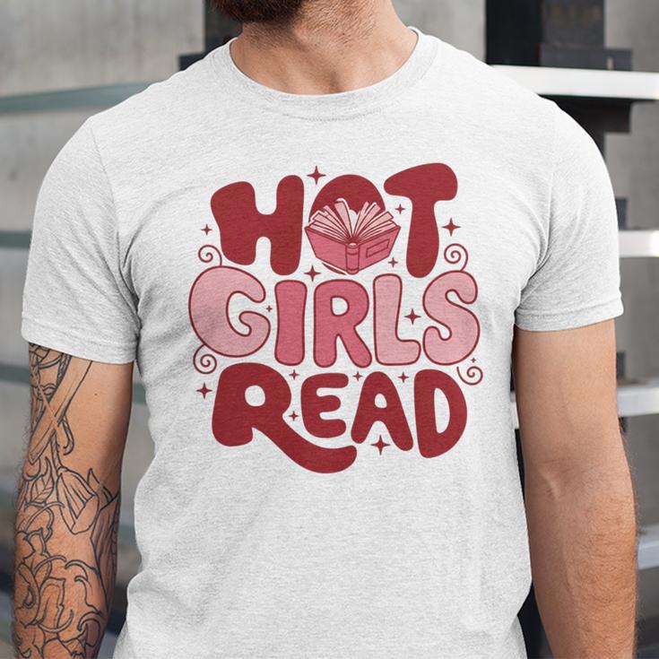 Hot Girls Read Book Lover Feminist Reader Premium Tri-Blend Unisex Jersey T-Shirt